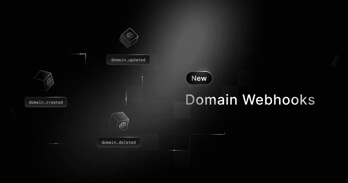 New Domain Webhooks